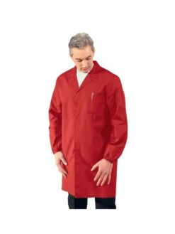 Blouse Médicale Homme Manches Longues Rouge
