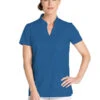 Blouse Médicale Manches Courtes Bleu En Microfibre