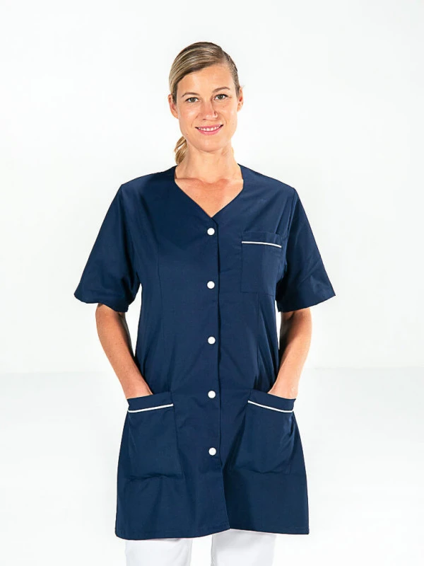 Blouse Médicale Manches Courtes Helene Bleu Marine 5 Blouse Médicale Manches Courtes Helene Bleu Marine – Image 3