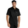 Blouse Médicale Manches Courtes Pour Homme, Corfu Noir -Travail Professionnels Vêtements Magasin blouse medicale manches courtes pour homme corfu noir