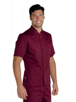 Blouse Médicale Bordeaux Manches Courtes Pour Homme Extra Light