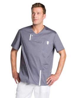 Blouse Médicale Moderne Look Grise Pour Homme