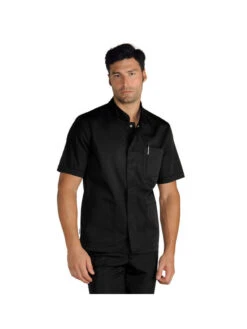Blouse Médicale Noire Manchescourtes Pour Homme Extra Light