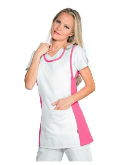 Chasuble Médicale Papeete Blanc Fuchsia