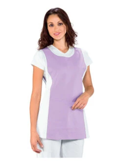 Chasuble Médicale Papeete Blanc Lilas