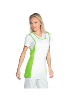 Chasuble Médicale Papeete Blanc Vert Pomme