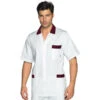 Blouse Médicale Peter M/m Blanc Bordeaux -Travail Professionnels Vêtements Magasin blouse medicale peter m m blanc bordeaux