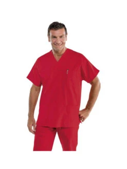 Blouse Médicale Rouge Mixte à Enfiler