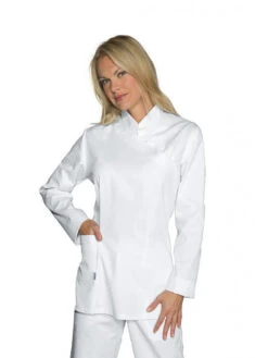 Tunique Médicale Manches Longues Micro Fibre 100% Polyester Taipei Blanc