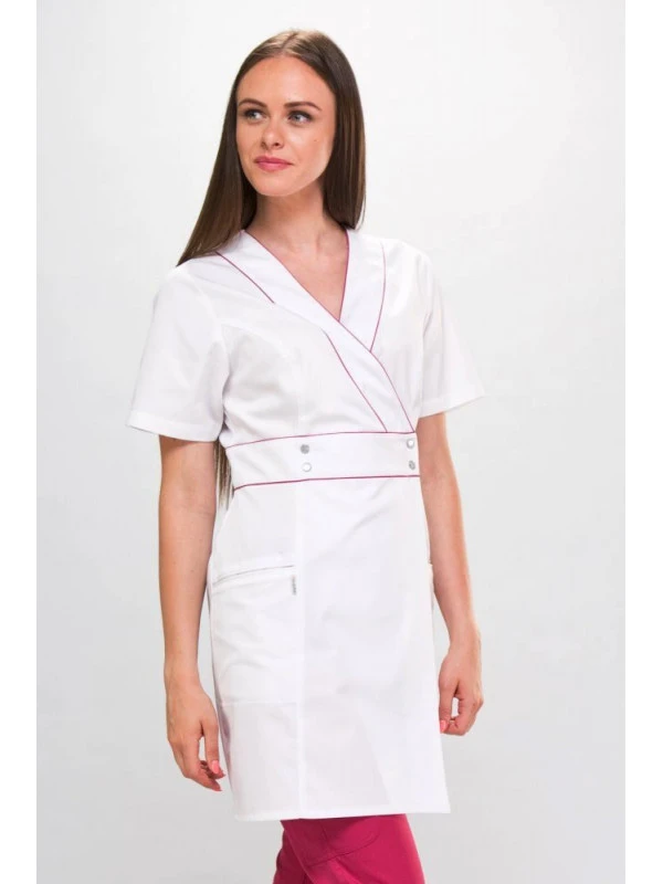 Blouse Professionnelle Esthétique Blanche Et Rose 3 Blouse Professionnelle Esthétique Blanche Et Rose