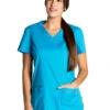 Blouse Tunique Médicale Bleu Turquoise Stretch -Travail Professionnels Vêtements Magasin blouse tunique medicale bleu turquoise stretch
