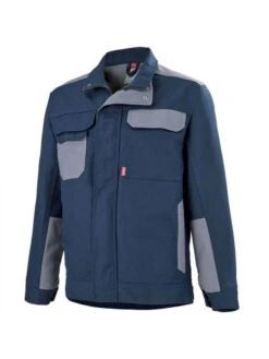 Blouson De Travail Bleu Marine Et Gris Adolphe Lafont