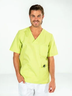 Casaque Chirurgien Dentiste Homme Manches Courtes Vert Pistache JULES
