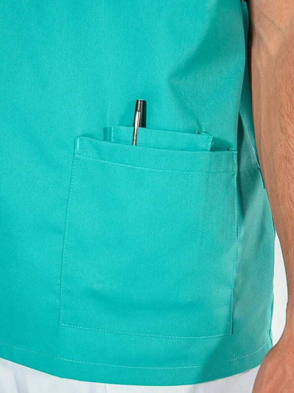 Casaque Chirurgien Manches Courtes Vert Aqua JULES 6 Casaque Chirurgien Manches Courtes Vert Aqua JULES – Image 4