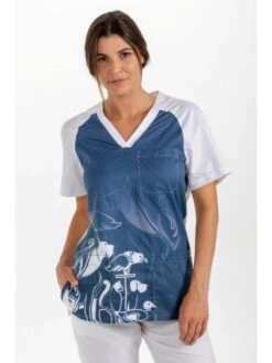 Casaque Vétérinaire Unisexe Deperlante Motif Animaux -Travail Professionnels Vêtements Magasin casaque de veterinaire unisexe imprimes animaux 2