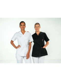 Casaque Kinésithérapeute Femme Manches Courtes Noir JULIA 8 Casaque Kinésithérapeute Femme Manches Courtes Noir JULIA -Travail Professionnels Vêtements Magasin casaque kinesitherapeute femme manches courtes noir julia 2