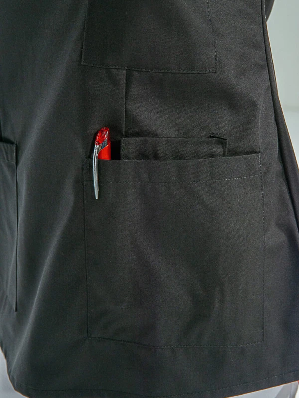 Casaque Kinésithérapeute Femme Manches Courtes Noir JULIA 6 Casaque Kinésithérapeute Femme Manches Courtes Noir JULIA – Image 4