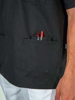 Casaque Kinésithérapeute Noire Manches Courte JULES 10 Casaque Kinésithérapeute Noire Manches Courte JULES -Travail Professionnels Vêtements Magasin casaque kinesitherapeute noire manches courte jules 3