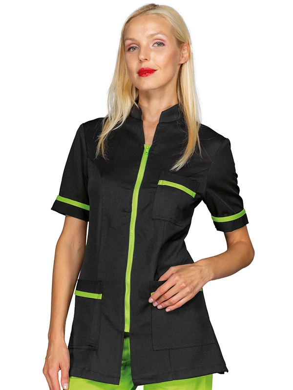 Casaque Médicale à Zip Noire Et Verte Florida 3 Casaque Médicale à Zip Noire Et Verte Florida