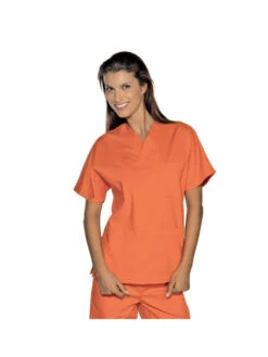 Casaque Médicale Col En V Unisexe Corail