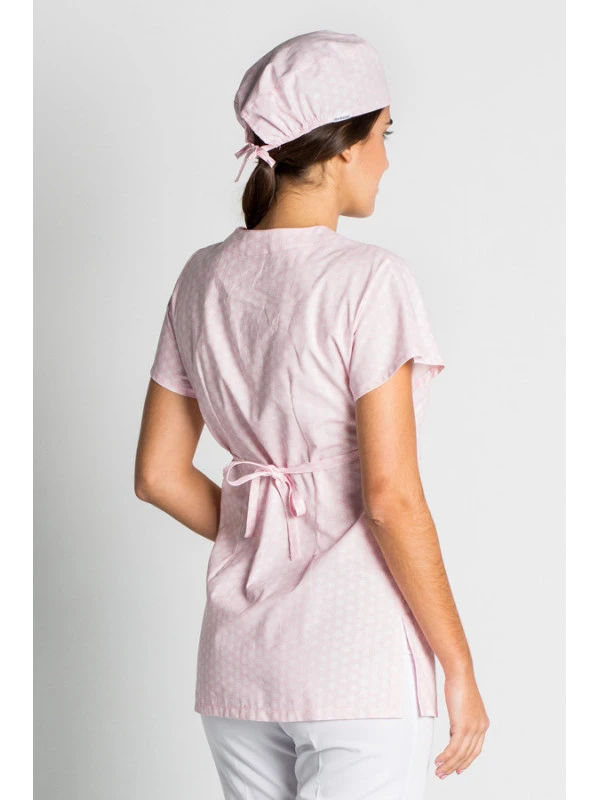 Casaque Médicale Feminine à Motifs Rose 4 Casaque Médicale Feminine à Motifs Rose – Image 2