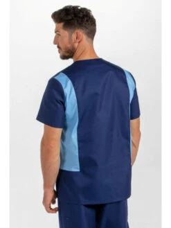 Casaque Médicale Déperlance Homme Bleue -Travail Professionnels Vêtements Magasin casaque medicale homme bleue 2