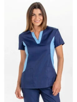 Casaque Médicale Déperlante Bleue Femme