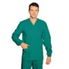 Casaque Médicale Manches Longues Lunga Unisexe Vert 100% Coton -Travail Professionnels Vêtements Magasin casaque medicale manches longues lunga unisexe vert 100 coton