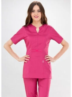 Casaque Médicale Coupe Princesse Rose