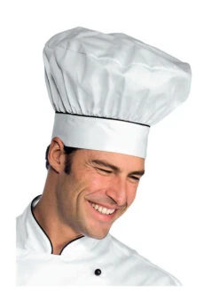 Toque De Chef Cuisinier Blanc Noir