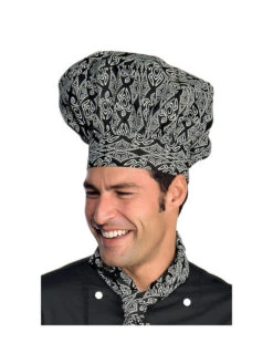 Toque De Chef Cuisinier Noir Blanc