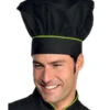 Toque De Chef Cuisinier Noir 1 Toque De Chef Cuisinier Noir -Travail Professionnels VĂȘtements Magasin chapeau chef cuisinier noir vert pomme