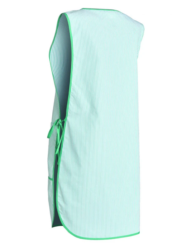 Chasuble Agent Propreté Hospitalier Rayé Vert MARION 4 Chasuble Agent Propreté Hospitalier Rayé Vert MARION – Image 2