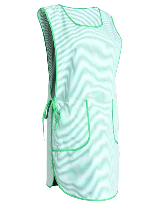 Chasuble Agent Propreté Hospitalier Rayé Vert MARION 3 Chasuble Agent Propreté Hospitalier Rayé Vert MARION