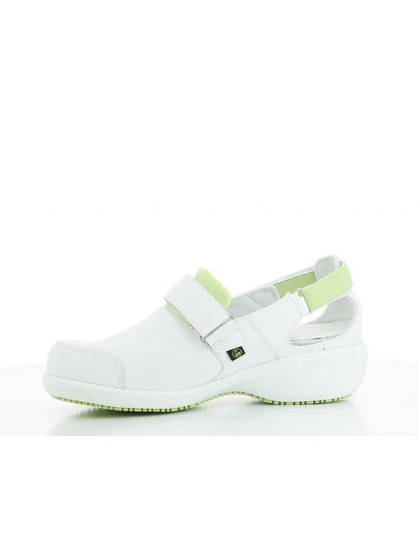 Chaussures De Travail Blanches Et Vertes Ultraconfortables Samantha 4 Chaussures De Travail Blanches Et Vertes Ultraconfortables Samantha – Image 2