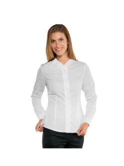 Chemise Blanche De Service Pour Femme Stretch Confort