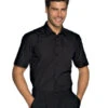 Chemise Cartagena Slim Stretch Manches Courtes Noir -Travail Professionnels Vêtements Magasin chemise cartagena slim stretch manches courtes noir