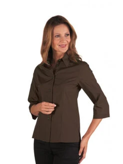 Chemise Kyoto Manches 3/4 Marron Cacao