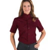 Chemise Unisexe Dublino Manches Courtes Bordeaux