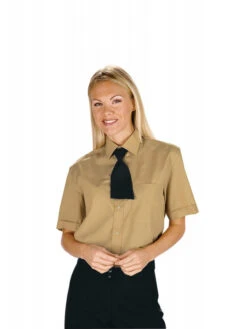 Chemise Unisexe Manches Courtes Biscuit