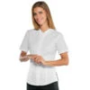 Chemisette Blanche Manches Courtes Pour Femme Stretch Confort -Travail Professionnels Vêtements Magasin chemisette blanche manches courtes pour femme stretch confort