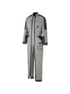 Combinaison De Travail Double Fermeture à Glissière Noir Et Gris Lafont
