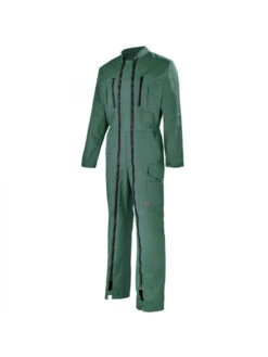 Combinaison De Travail Double Fermeture à Glissière Vert Fonce Pyrop