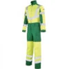 Combinaison De Travail Haute Visibilité Jaune Fluo Et Vert -Travail Professionnels Vêtements Magasin combinaison de travail haute visibilite jaune fluo et vert