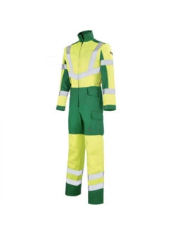 Combinaison De Travail Haute Visibilité Jaune Fluo Et Vert