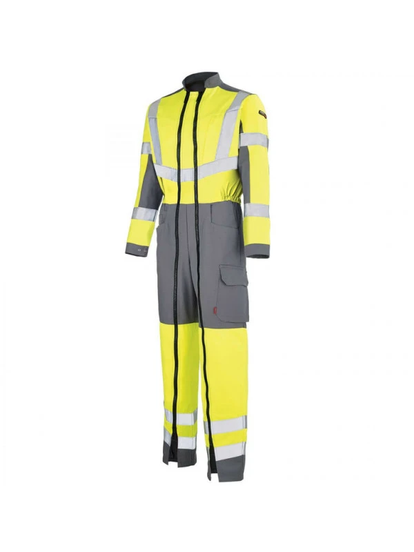 Combinaison De Travail Haute Visibilité Jaune Fluo Hivi Et Gris Acier 3 Combinaison De Travail Haute Visibilité Jaune Fluo Hivi Et Gris Acier