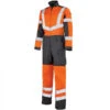 Combinaison De Travail Haute Visibilité Orange Fluo Et Gris -Travail Professionnels Vêtements Magasin combinaison de travail haute visibilite orange fluo et gris
