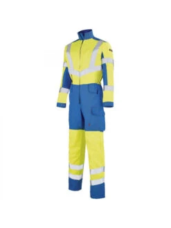 Combinaison De Travail Hivi Jaune Fluo Et Bleu
