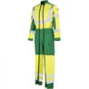 Combinaison De Travail Hivi Jaune Fluo Et Vert Alpin A. Lafont -Travail Professionnels Vêtements Magasin combinaison de travail hivi jaune fluo et vert alpin a lafont