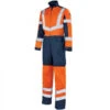 Combinaison De Travail Hivi Orange Fluo Et Bleu Marine -Travail Professionnels Vêtements Magasin combinaison de travail hivi orange fluo et bleu marine